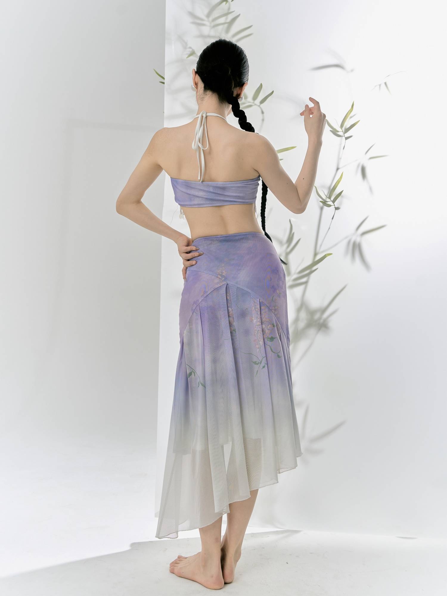 SOSO Jiajitan Flower Nets Plastic Beads New Chinese Temperature Ancient Wind Baltic Skirt Painting Performance Services
