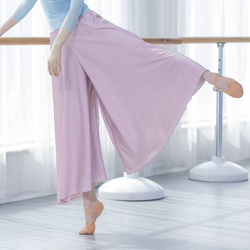 Spot modern dance exercise pants loose and elegant chiffon wide -leg pants Classical dance girl Chinese style dance.