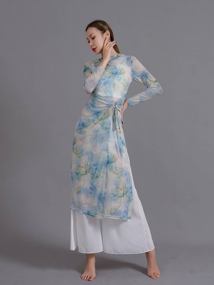 Classical dance exercises, body rhyme yae dance dance service female modern dances to improve cheongsam elastic elegant shirt performance service