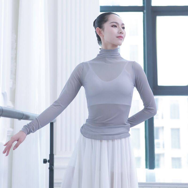 Factory sells new high -necked net gauze temperament Vichene Valite modern dance modern dance ballet body exercise exercise test grading