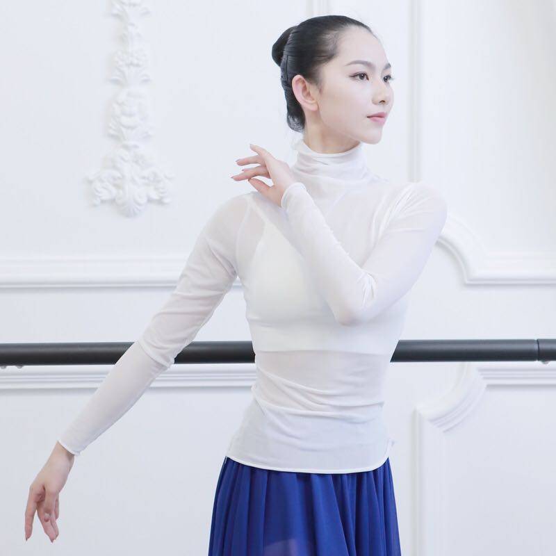 Factory sells new high -necked net gauze temperament Vichene Valite modern dance modern dance ballet body exercise exercise test grading