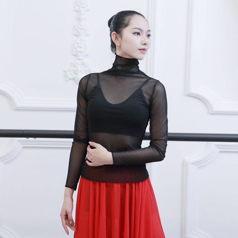 Factory sells new high -necked net gauze temperament Vichene Valite modern dance modern dance ballet body exercise exercise test grading