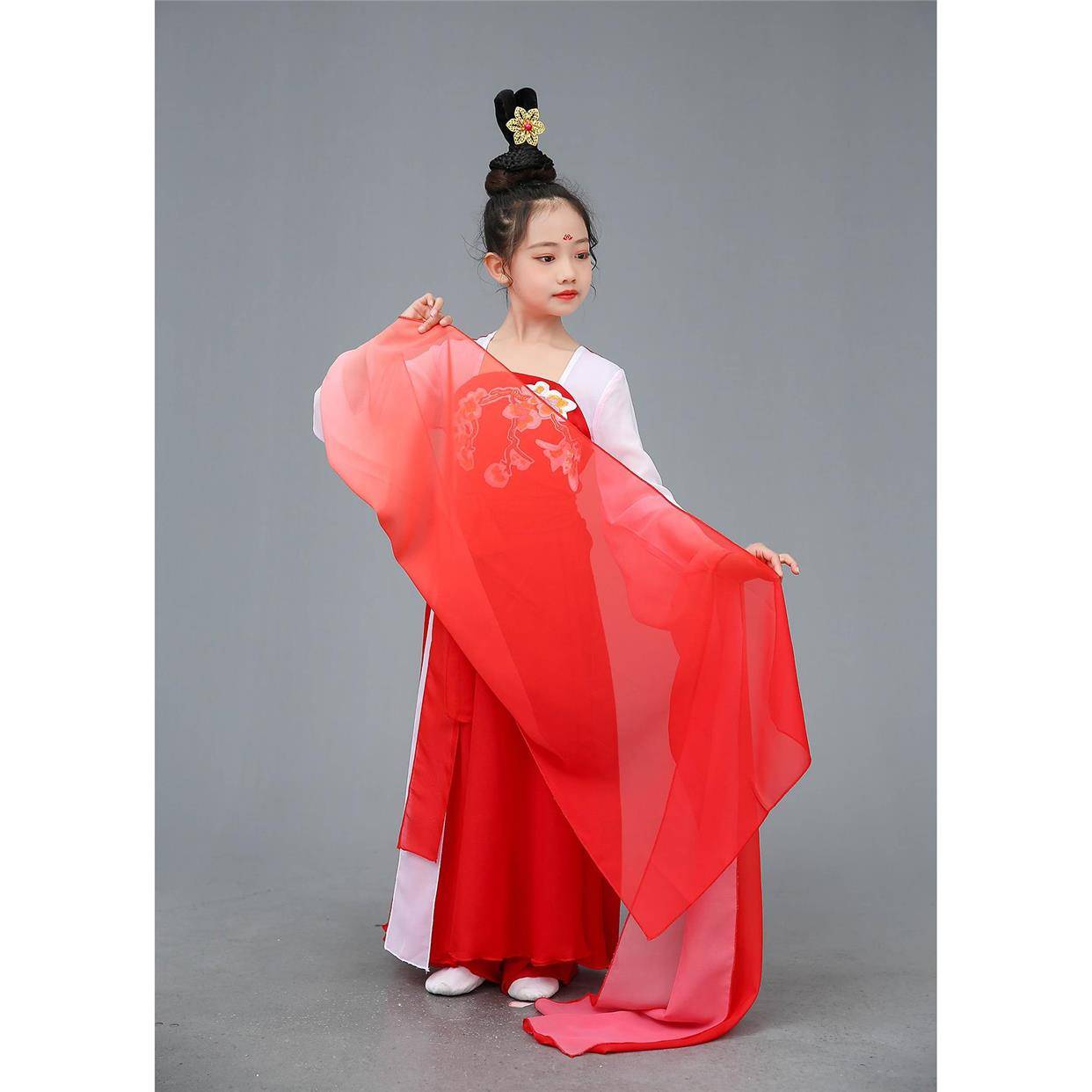 New Children's Classical Dance Water Sleeve Caiwei Dance Female Chinese Storm Fairy Fairy Shocking Dance Performance Service