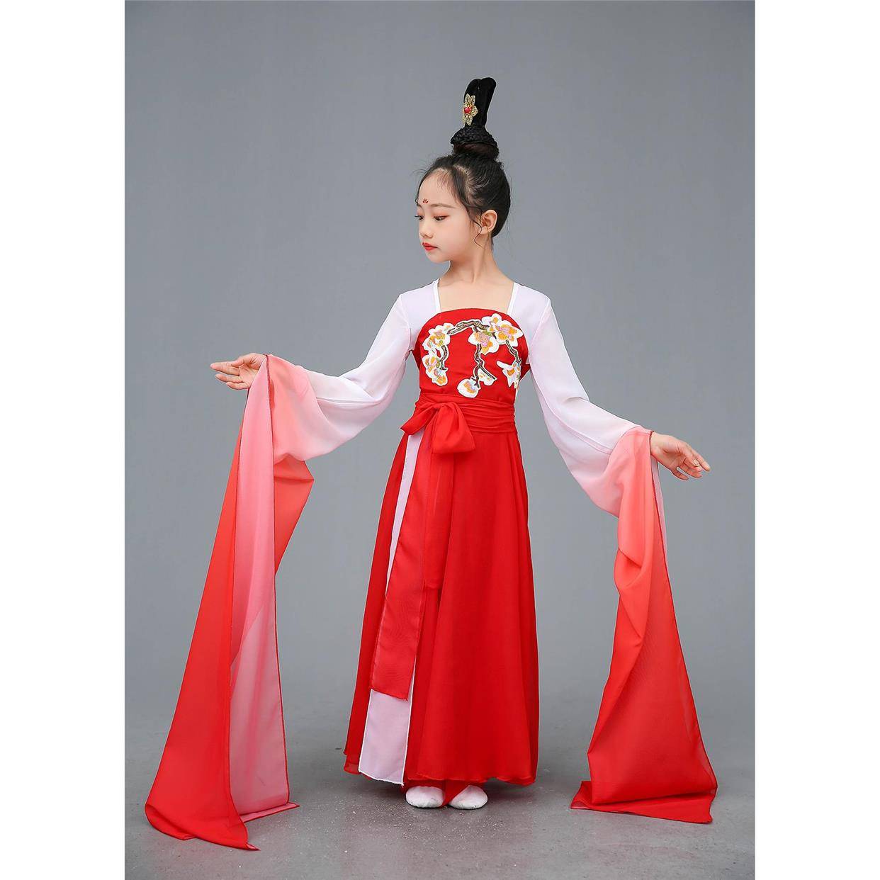 New Children's Classical Dance Water Sleeve Caiwei Dance Female Chinese Storm Fairy Fairy Shocking Dance Performance Service