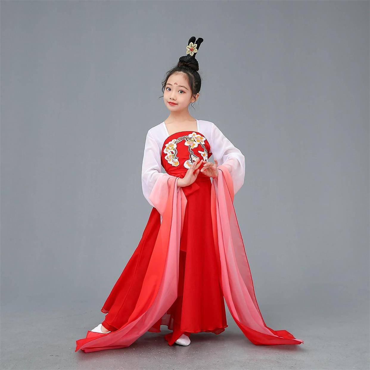 New Children's Classical Dance Water Sleeve Caiwei Dance Female Chinese Storm Fairy Fairy Shocking Dance Performance Service
