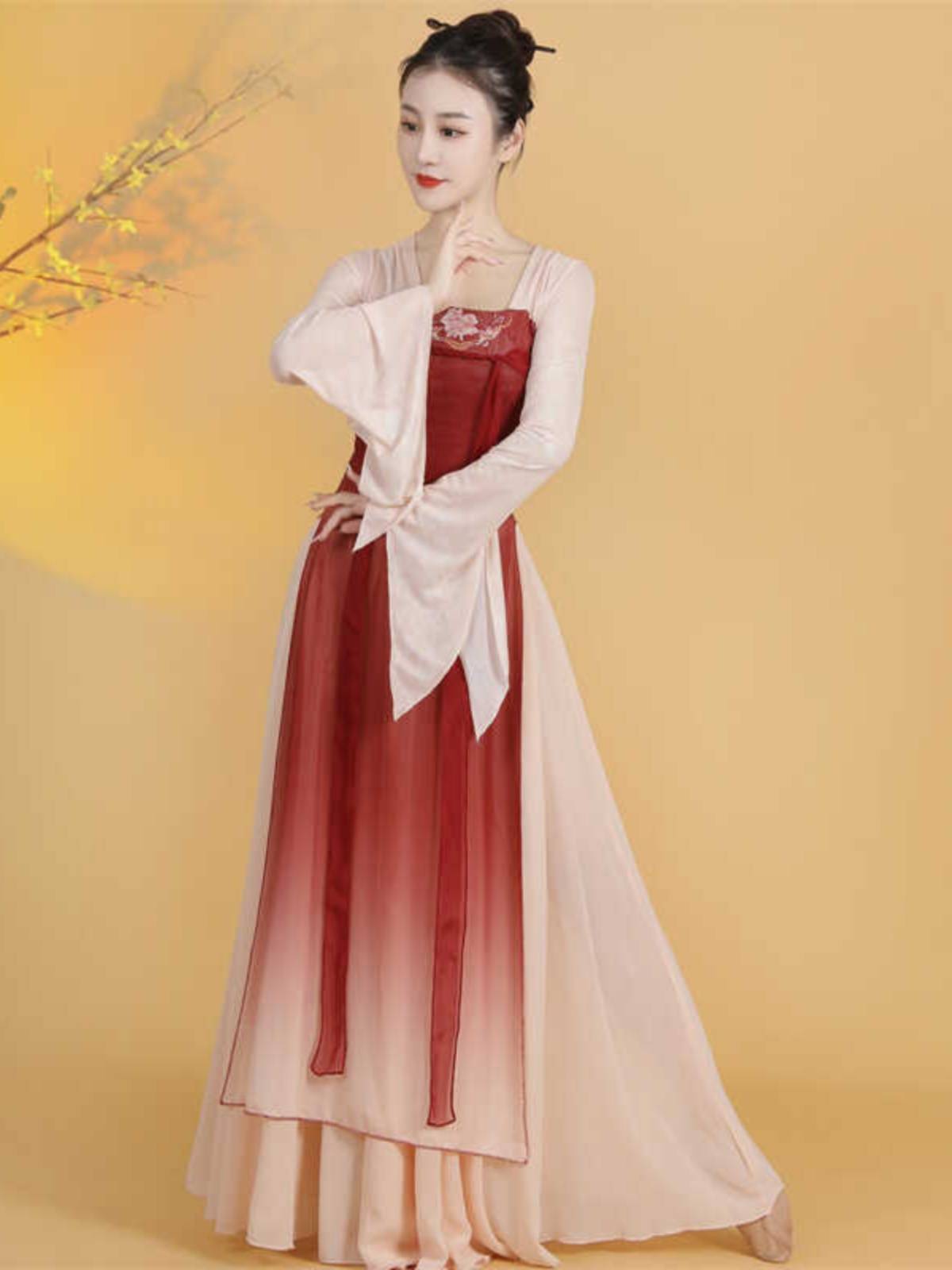 Classical dance dance service female elegant body rhyme long gauze Chinese dance performance service ancient style Qi breasts Han Tang dance service