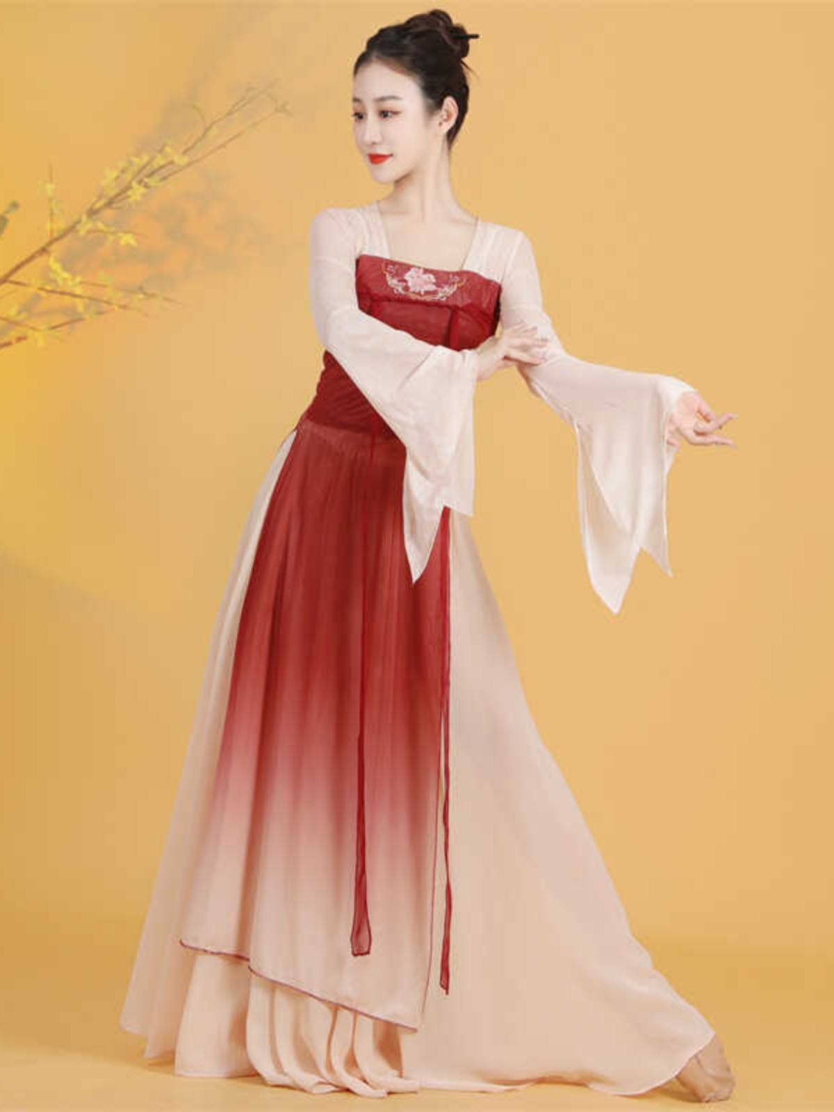 Classical dance dance service female elegant body rhyme long gauze Chinese dance performance service ancient style Qi breasts Han Tang dance service