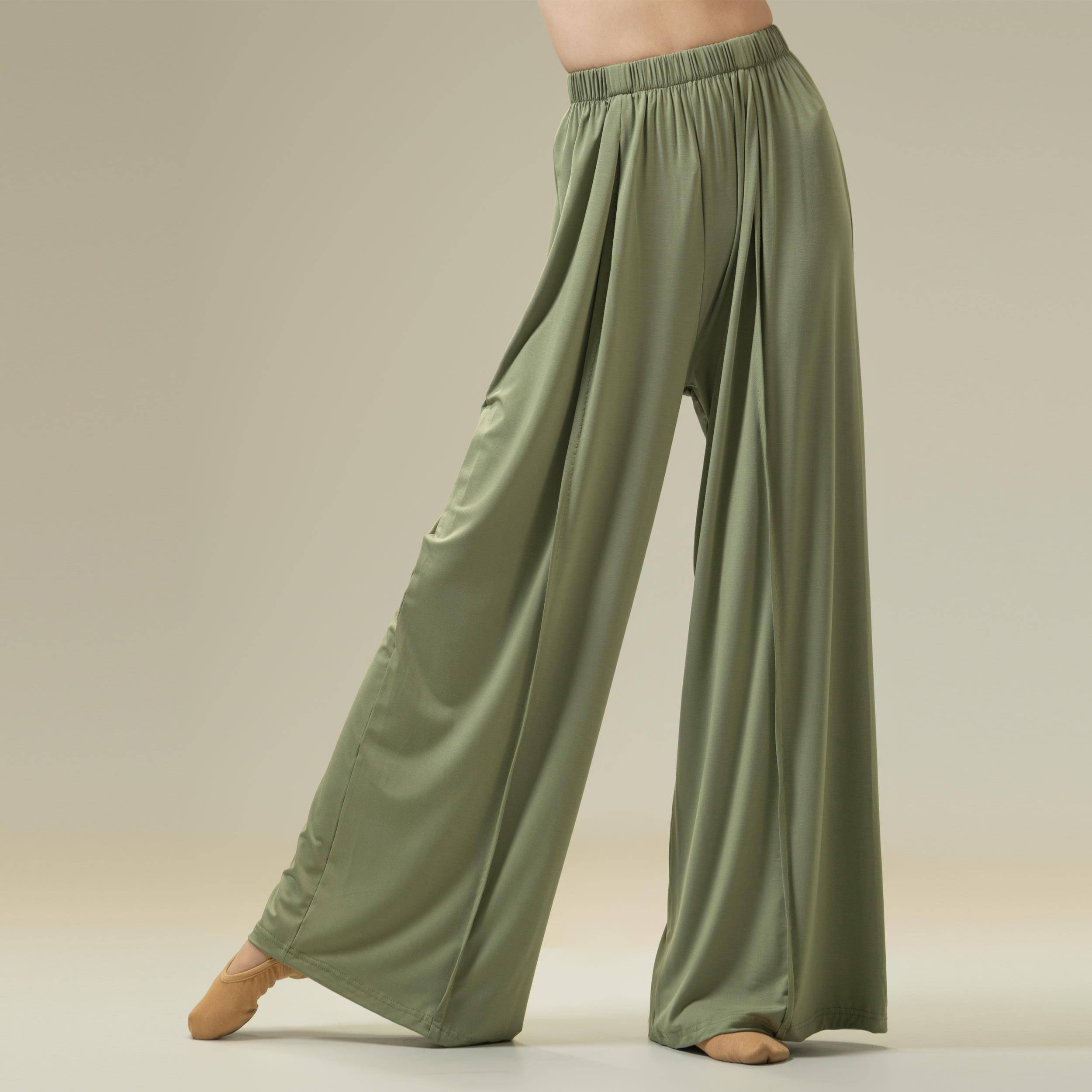 Dance practice service autumn and winter modern dance loose, elegant wide leg pants Chinese classical dance -shaped dress yoga pants