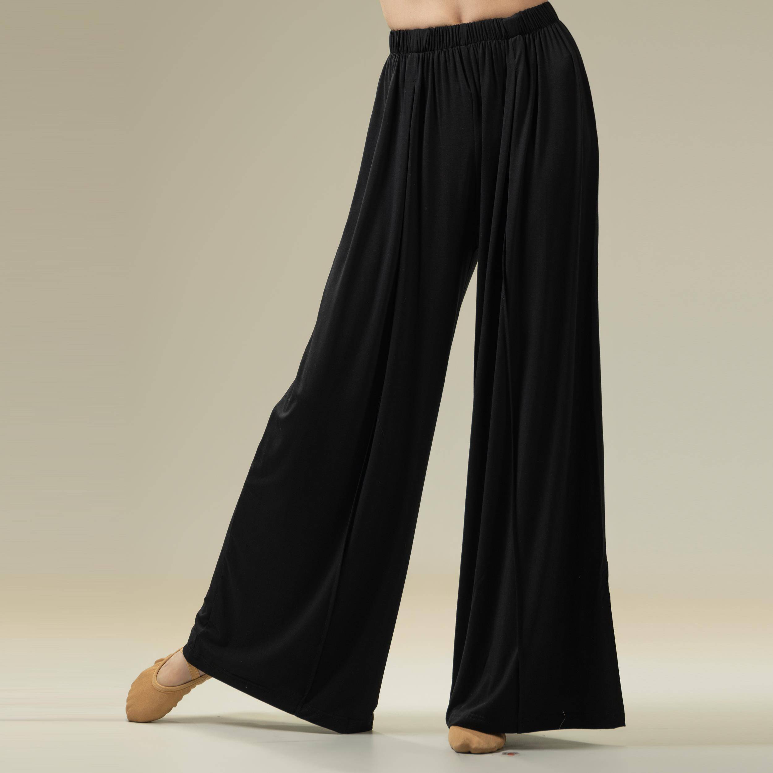 Dance practice service autumn and winter modern dance loose, elegant wide leg pants Chinese classical dance -shaped dress yoga pants
