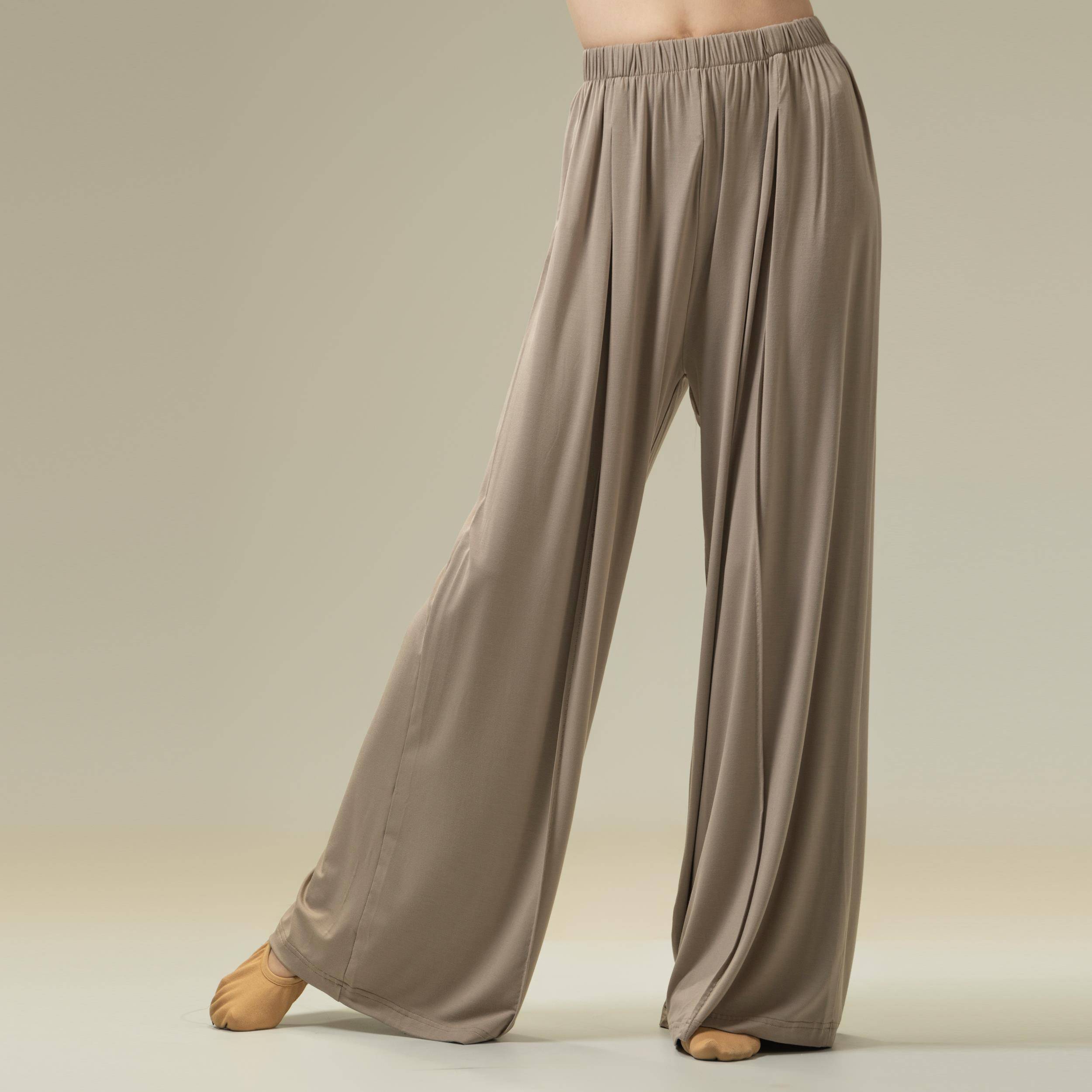 Dance practice service autumn and winter modern dance loose, elegant wide leg pants Chinese classical dance -shaped dress yoga pants