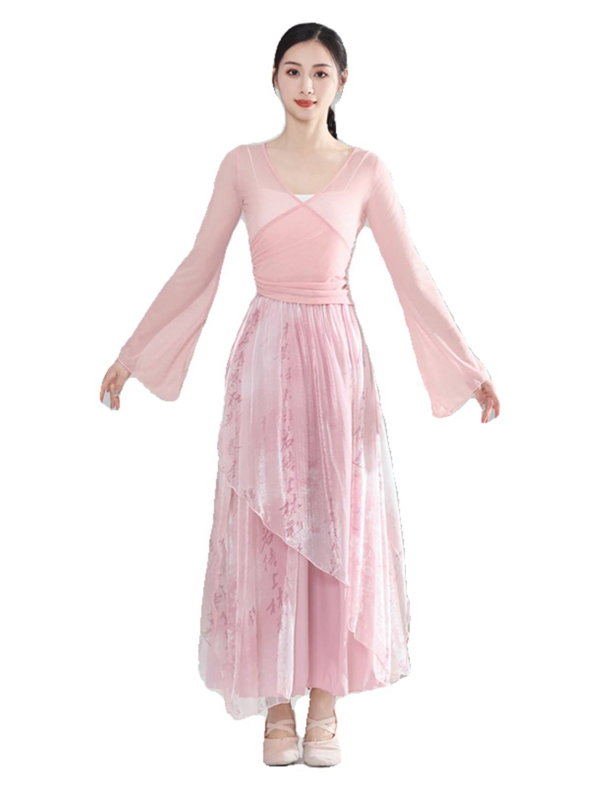 Classical dance clothing elegant women's rhyme gauze ancient wind fairy set Chinese dance performance service national training skills
