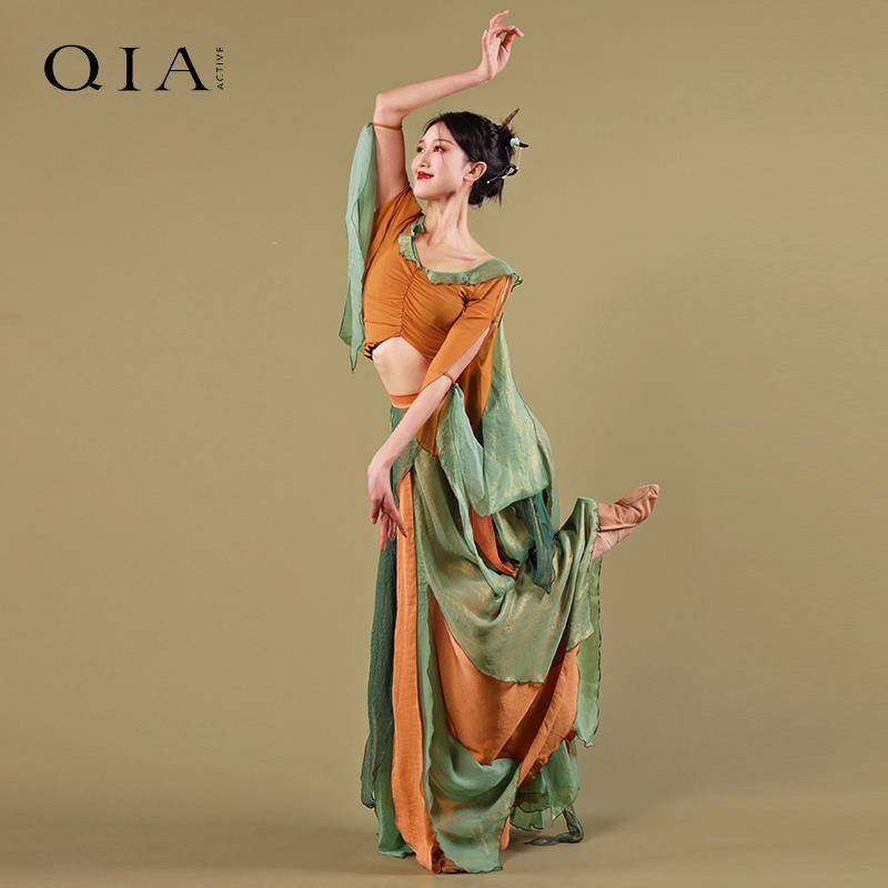 2024 new Qi Dun Dunhuang clothing set Asian female fairy, elegant classical dance exercise, Chinese dance nation