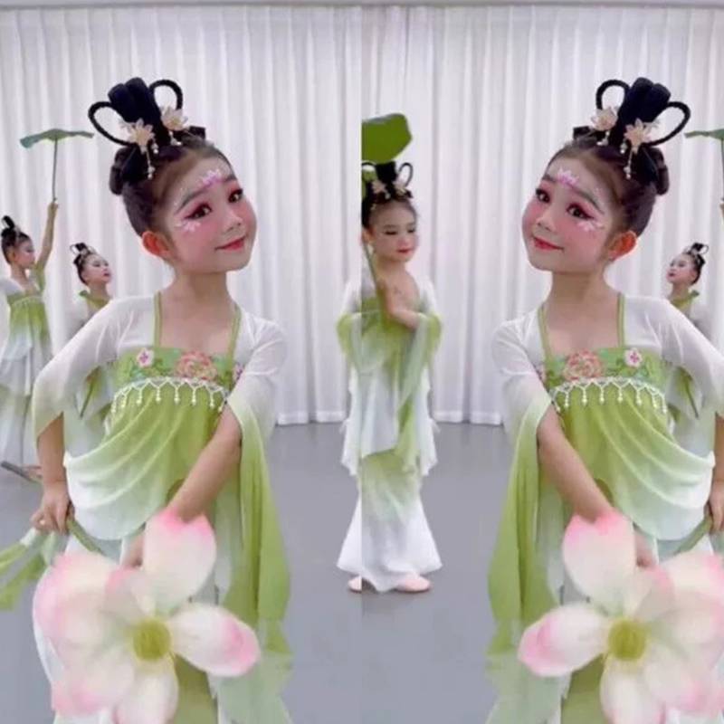 Gradient gauze practice service performance suit Jiangnan Caifu Lotus Classical Dance Performance Services Ancient Chinese Style Dance Female Women