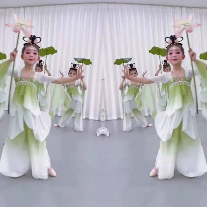 Gradient gauze practice service performance suit Jiangnan Caifu Lotus Classical Dance Performance Services Ancient Chinese Style Dance Female Women