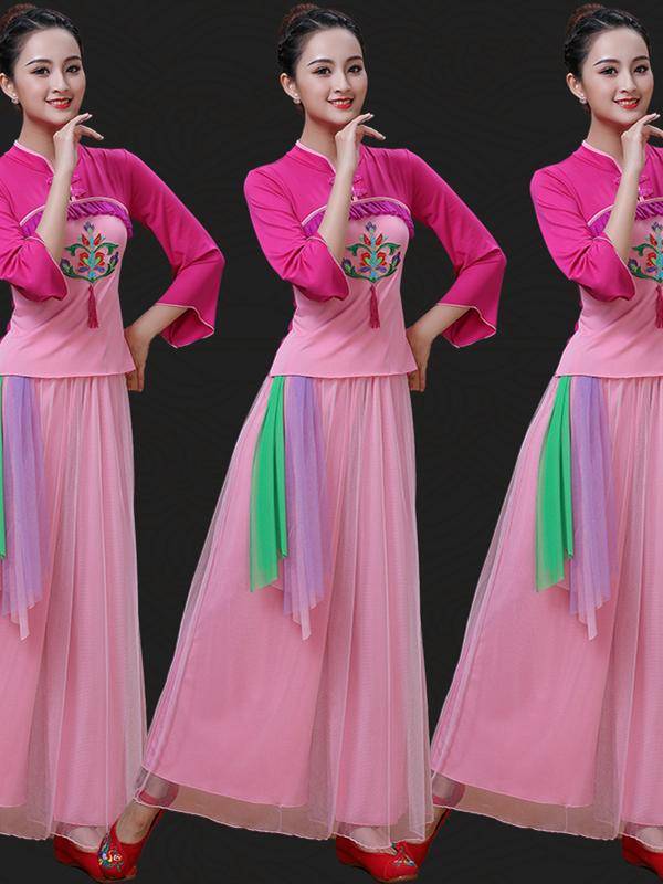 Female middle -aged classical dance performance service 2020 new square dance clothing stage clothing
