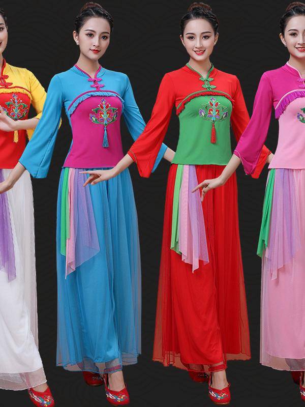 Female middle -aged classical dance performance service 2020 new square dance clothing stage clothing