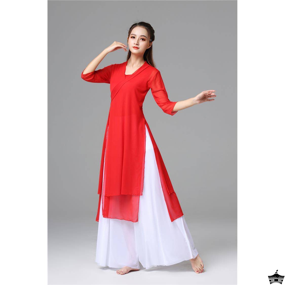 Classical Dance Modern Elastic Gauze Practice Female Yin Hanfu Several Slim Slim Chinese Set Chinese Wind Yoga Set