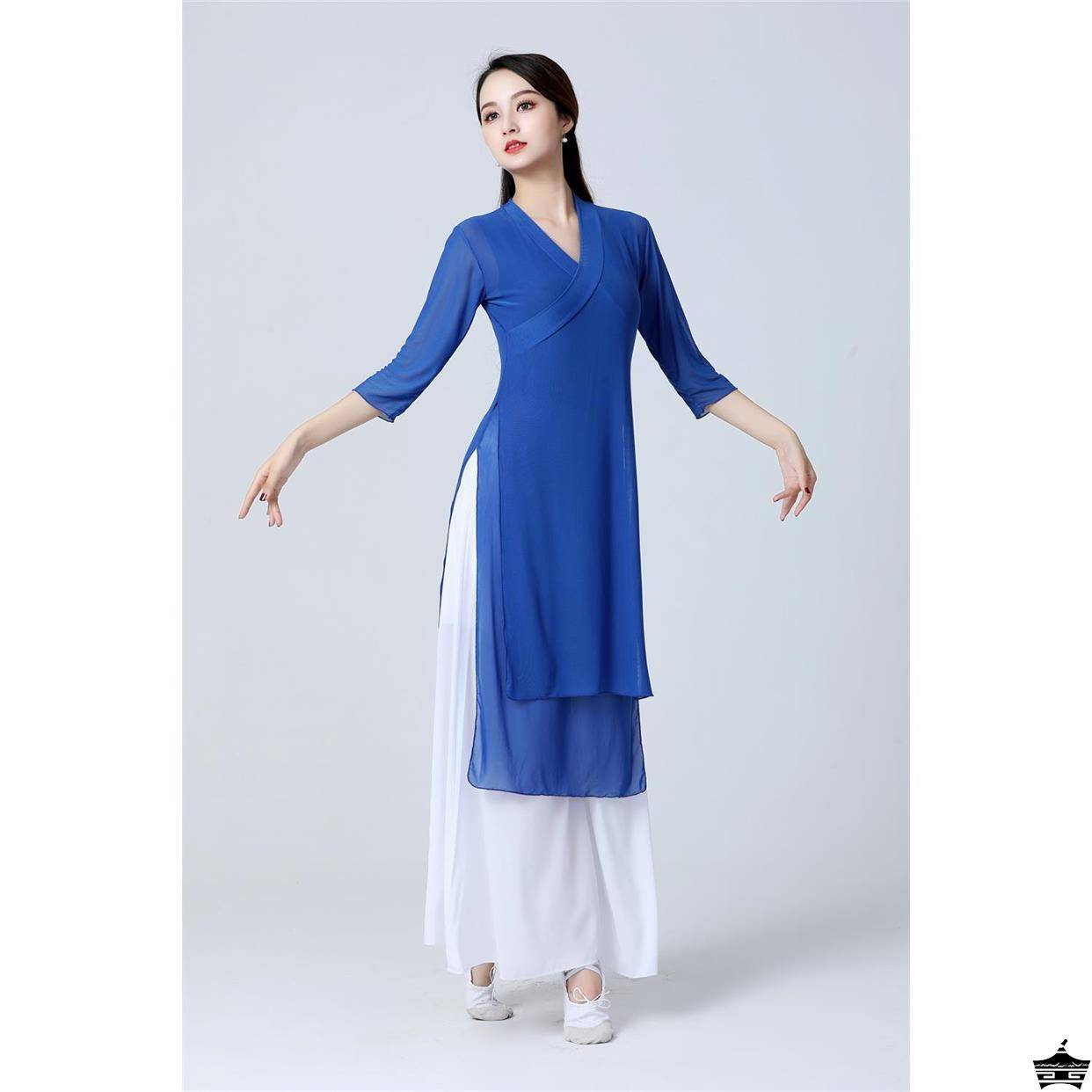 Classical Dance Modern Elastic Gauze Practice Female Yin Hanfu Several Slim Slim Chinese Set Chinese Wind Yoga Set