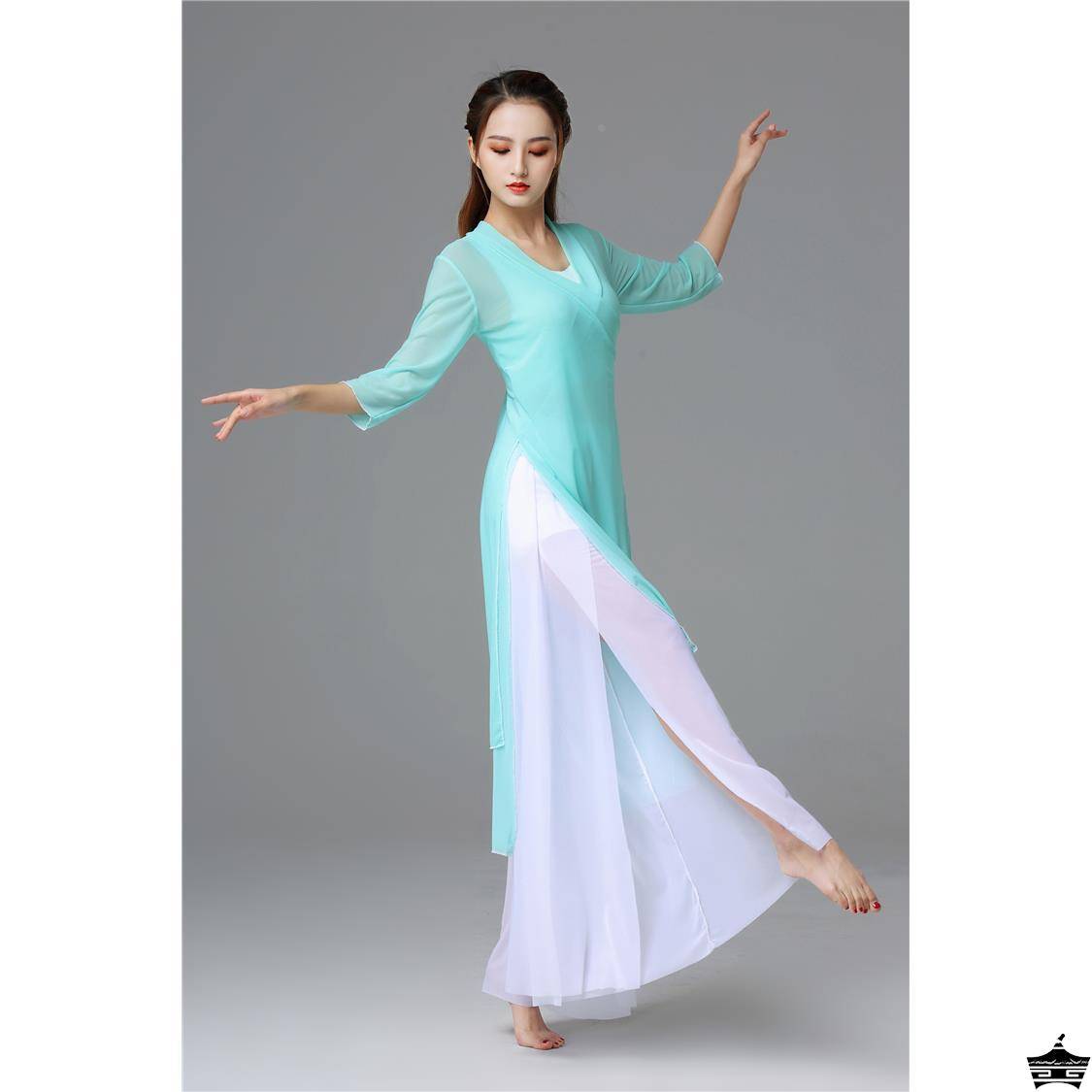 Classical Dance Modern Elastic Gauze Practice Female Yin Hanfu Several Slim Slim Chinese Set Chinese Wind Yoga Set