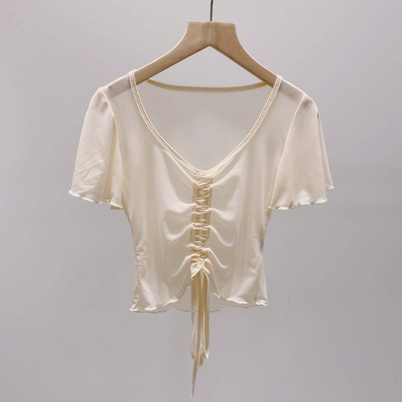Factory sales B thin classical dance gauze short sleeve body rhyme training service Chinese dance rhyme test service student dance