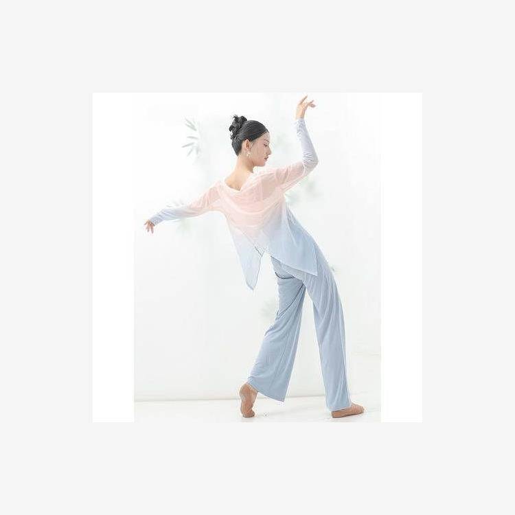 Classical Dance Clothing Chinese Dance Dance Practice Services Performance Service Gradient Savery Clothing Female Permanent Sleeve Jacket Summer New