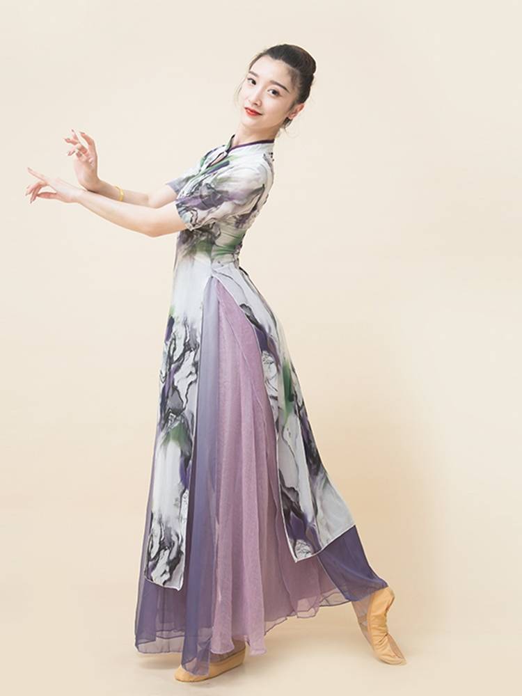 Cheongsam dance clothing female elastic Chinese dance classical dance exercise, figurine, clothing, clothing, firework dance clothing