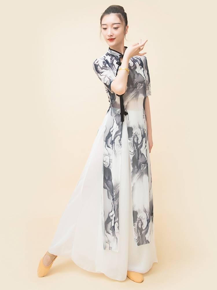 Cheongsam dance clothing female elastic Chinese dance classical dance exercise, figurine, clothing, clothing, firework dance clothing