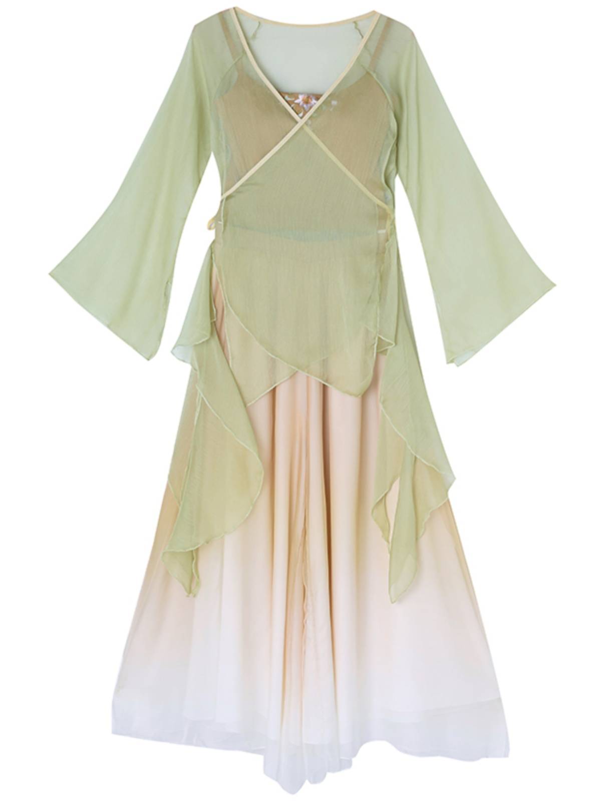 Classical dance service female body rhyme, elegant fairy, gauze, ancient style Chinese dance, go to Ximang Mangye practice uniform suit
