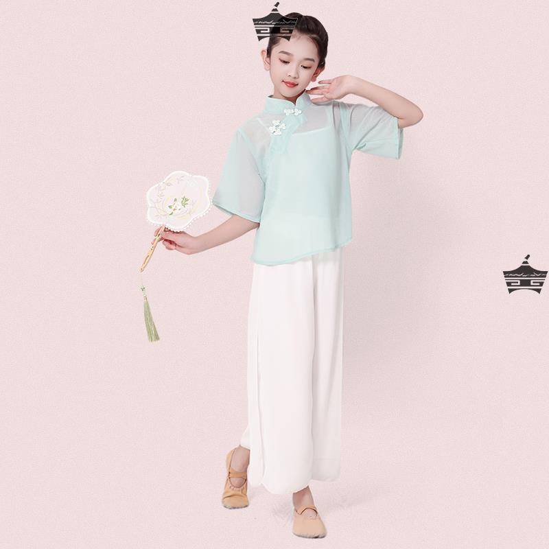 Grandma Bridge Dance Services Children's Chinese Style Fresh Fan Dance Performing Girls Classical Dance Sales Dressing Service