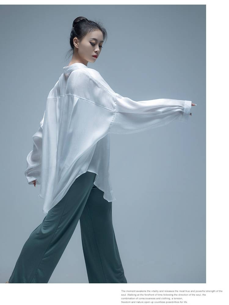 Modern dance shirt thinly elegant top, loose, practice clothes fairy, Chinese dance clothing classical dance performance clothing