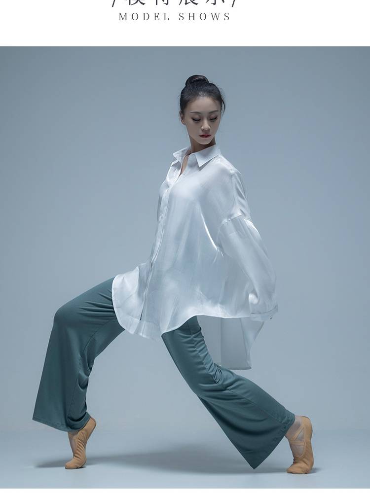 Modern dance shirt thinly elegant top, loose, practice clothes fairy, Chinese dance clothing classical dance performance clothing
