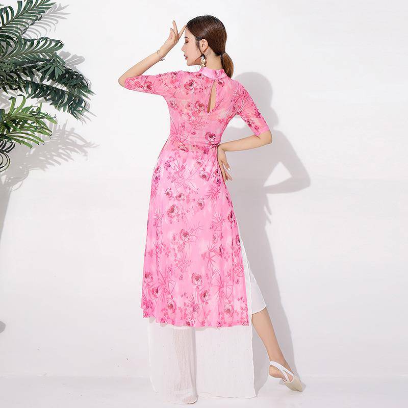2021 Autumn Classical Dance Dance Dance Female China Wind Cheongsam Performance Server Belly Dance Set Flower Type Stalls