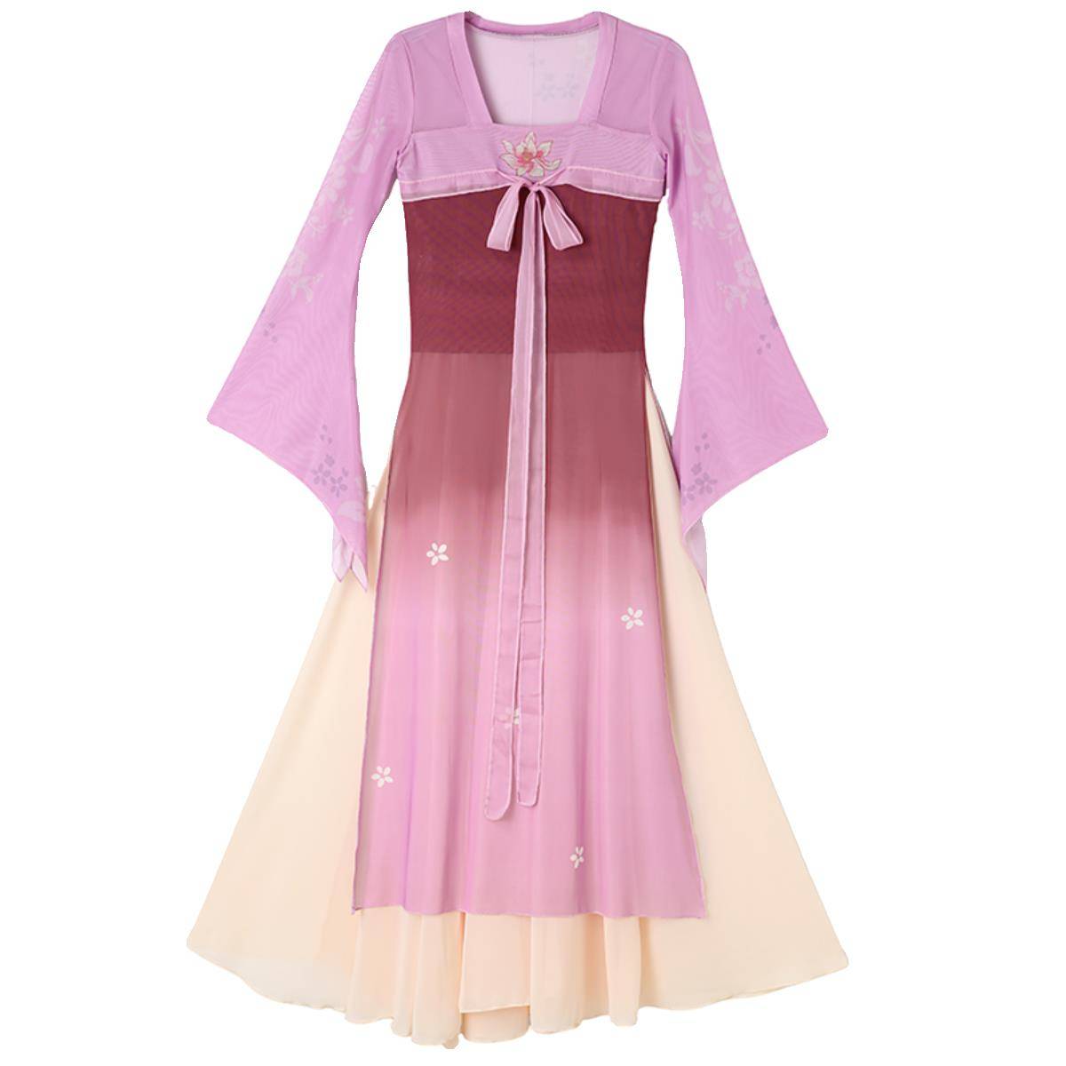 Classical dance dance clothing female elegant Han Tangqi chest broken skirt ribbon, long gauze Chinese dance performance clothing