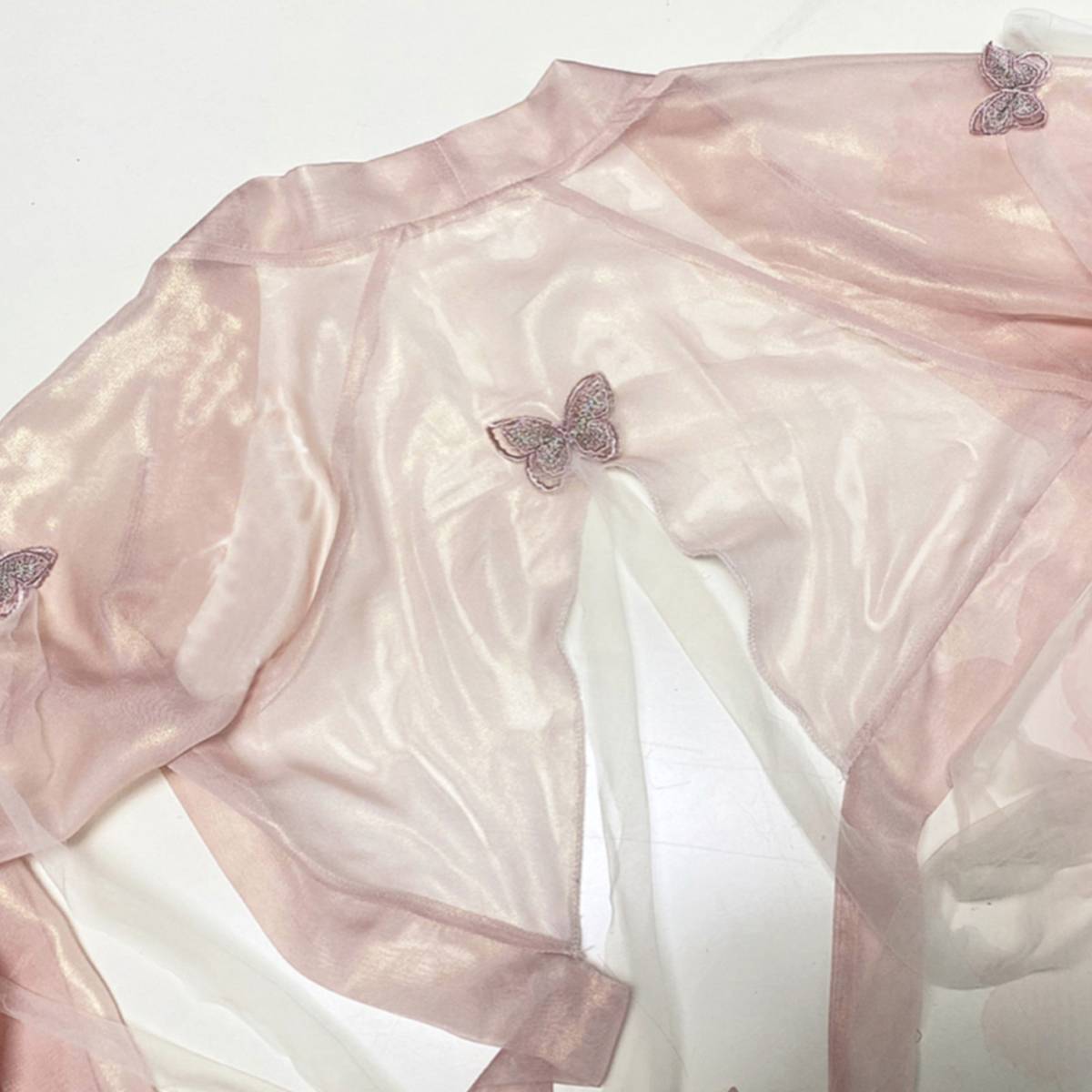 Sakura Ji Wuyi art, a large left cherry pink immortal classical dance suit ancient style golden sleeve shirt 360 degrees