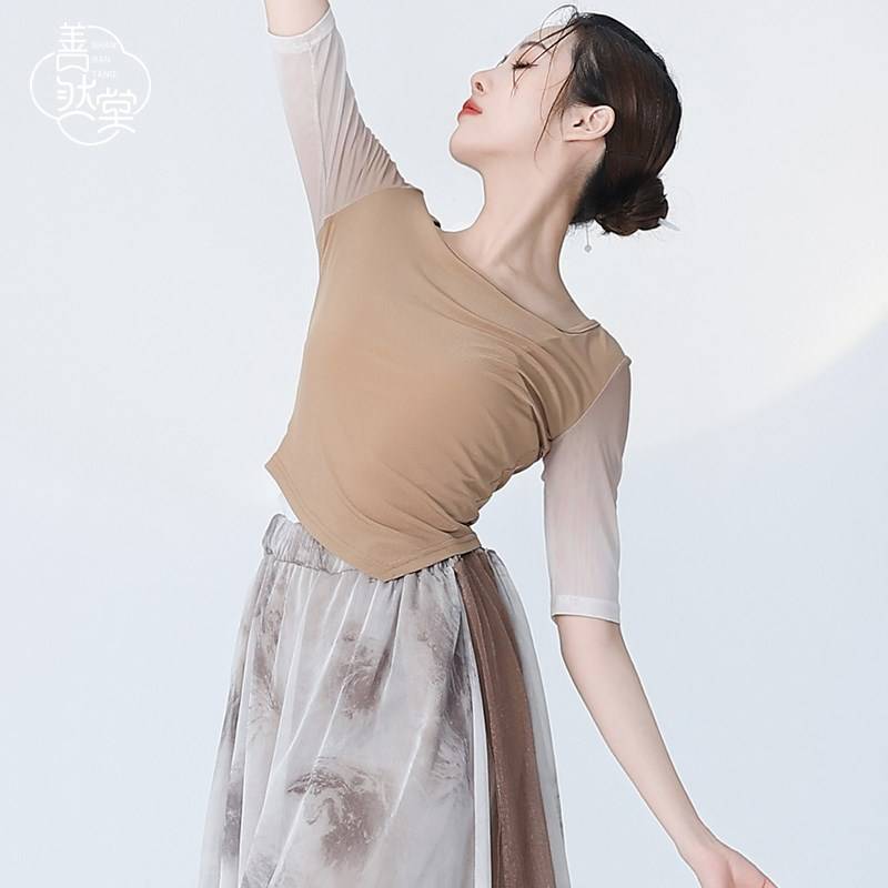 Shan Ran Hall of Modern Dance Dance Practice Service Spring and Summer Short Sleeve Classical Dance Foundation Slim Solutions Chinese Dance Services