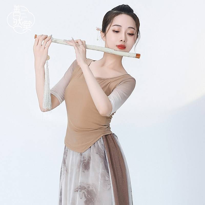 Shan Ran Hall of Modern Dance Dance Practice Service Spring and Summer Short Sleeve Classical Dance Foundation Slim Solutions Chinese Dance Services