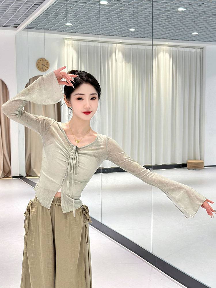 Classical dance clothing female body rhyme, elegant gauze performance, dressed meritorious service service Chinese national dance teacher training suit