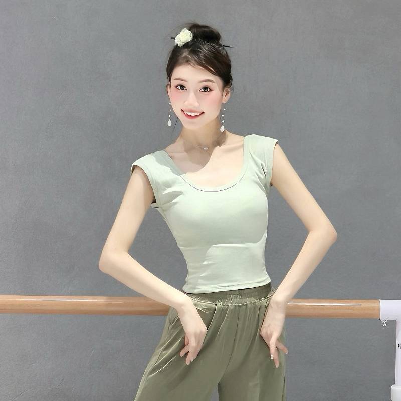 Modern dance training vest new body training service Chinese classical dance clothing summer dance top girl