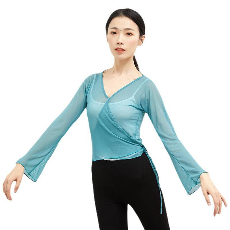 Dance Practice Dress thin female adult classical dance body rhyme yarn Modern dance top Chinese style ancient style body rhyme clothes