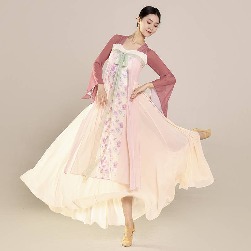 Classical dance dance clothing female elegant ancient style body rhyme training service Chinese dance performance dress dress Han Tang dance service