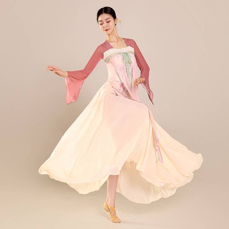 Classical dance dance clothing female elegant ancient style body rhyme training service Chinese dance performance dress dress Han Tang dance service