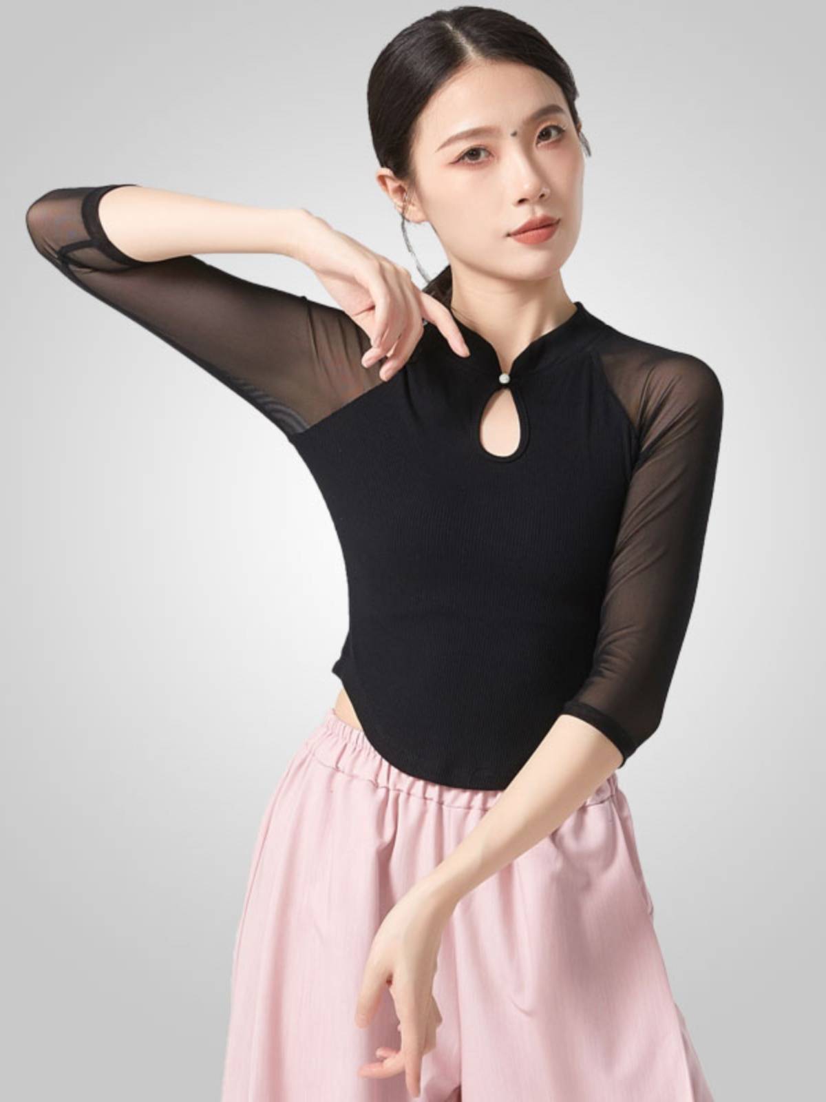 Classical Dance Dance Funmore Chinese Dance Performance Female Training Clothing Female Slim Cheong Cheongsam Stroke Dance Top