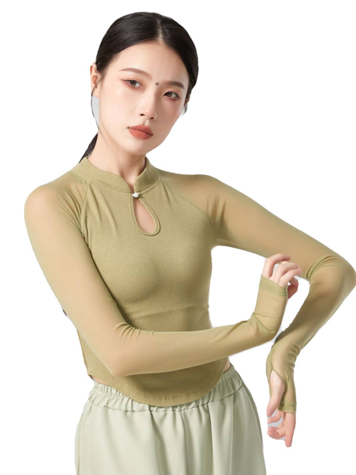 Classical Dance Dance Funmore Chinese Dance Performance Female Training Clothing Female Slim Cheong Cheongsam Stroke Dance Top
