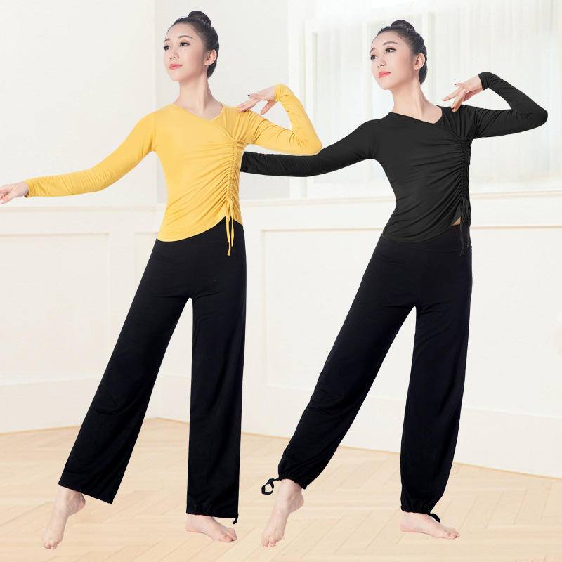 Clearance low -cost short -sleeved dance clothing female classical dance long -sleeved top national dance Modal milk silk -shaped clothing