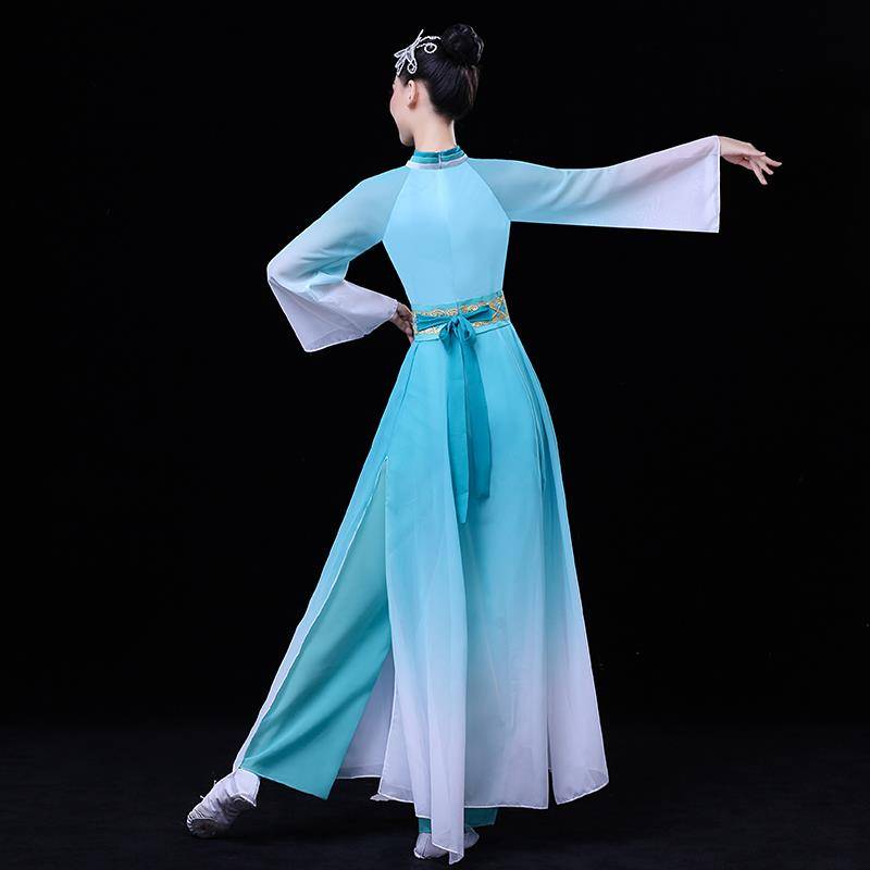 Classical Dance Performance Female Female Permanent Chinese Style Costume Hangu Costume Girls Super Fairy Dance Gradient Fan Dance