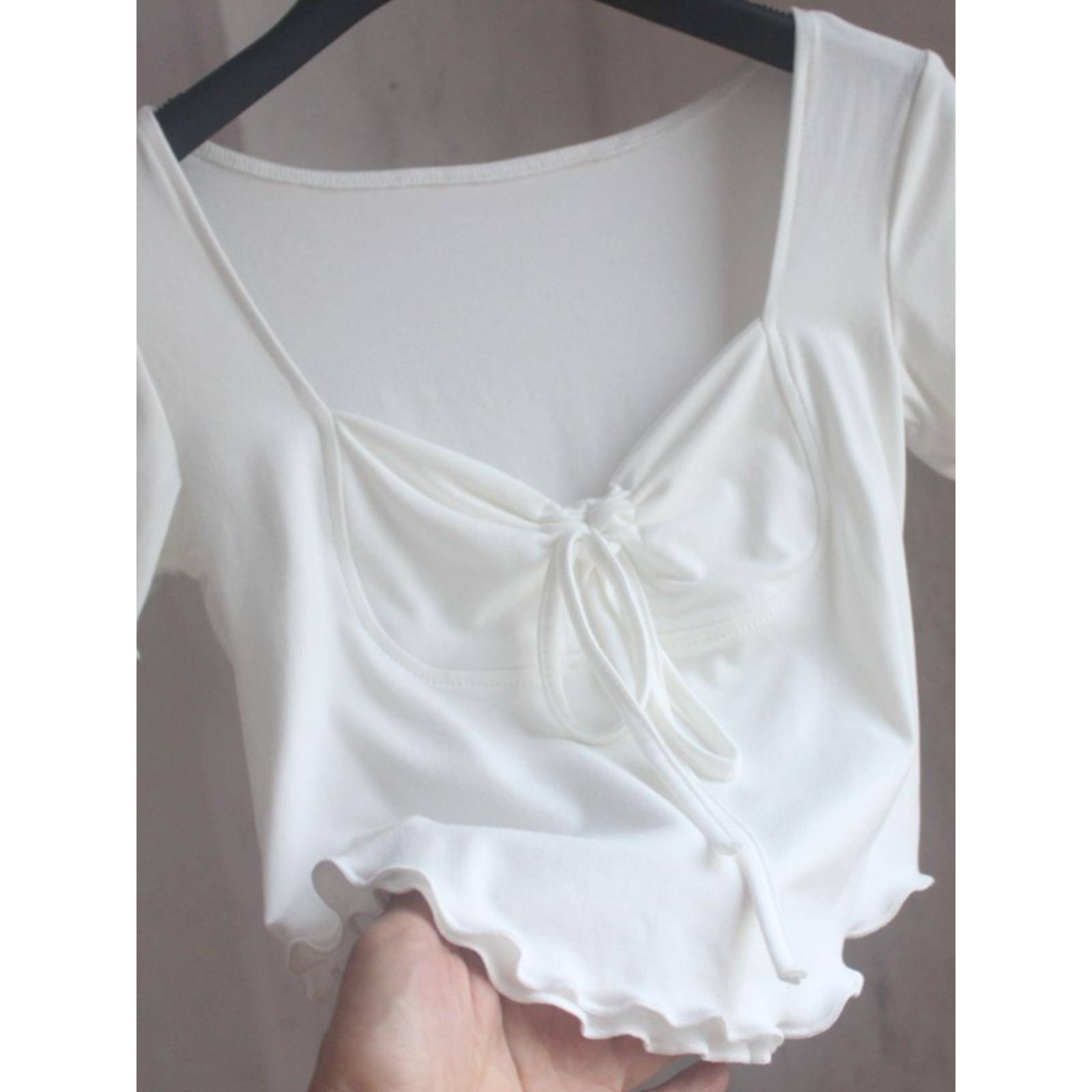 Modern dance shirt is thin women's practice service short -sleeved summer art test dance clothing classical dance clothing shape training suit