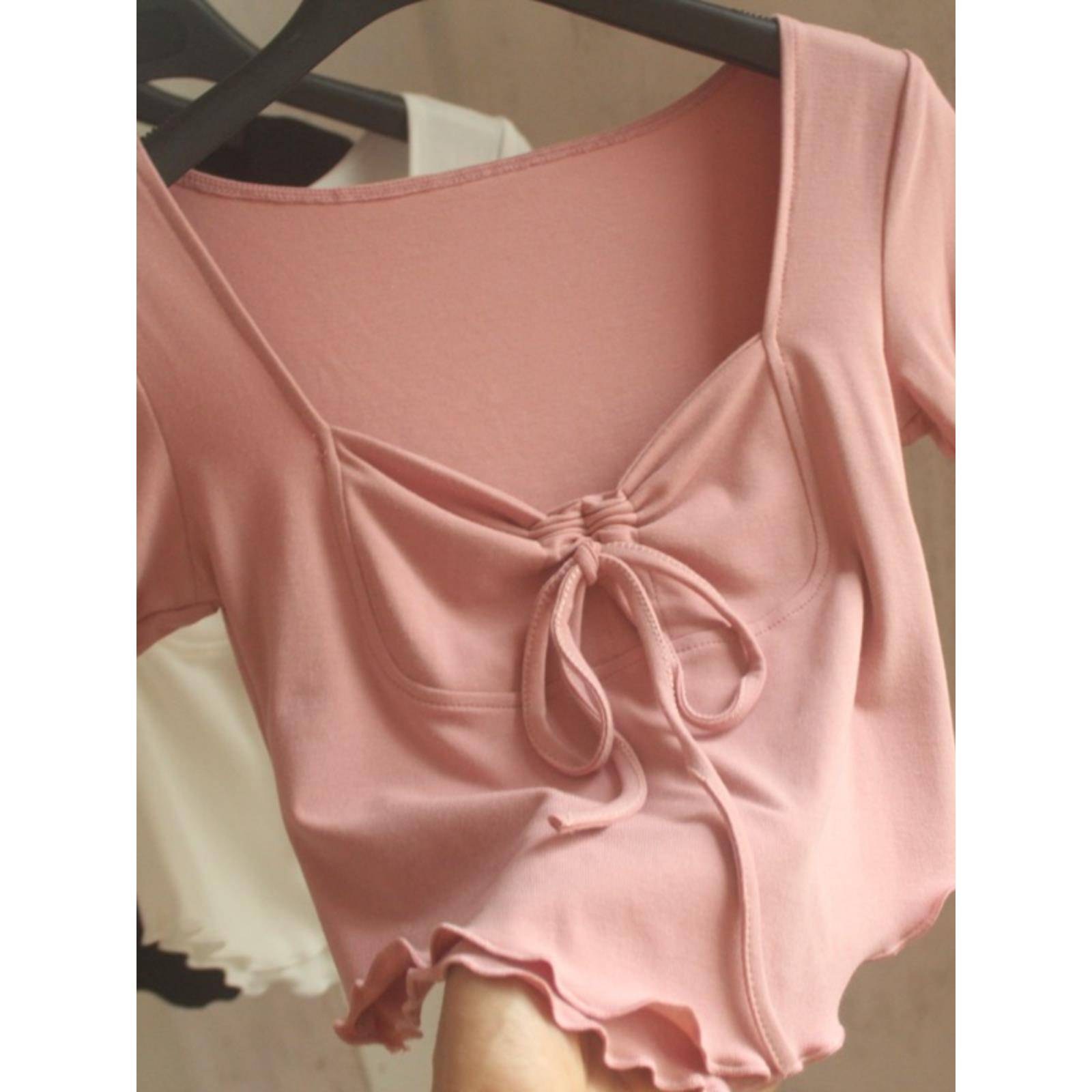 Modern dance shirt is thin women's practice service short -sleeved summer art test dance clothing classical dance clothing shape training suit