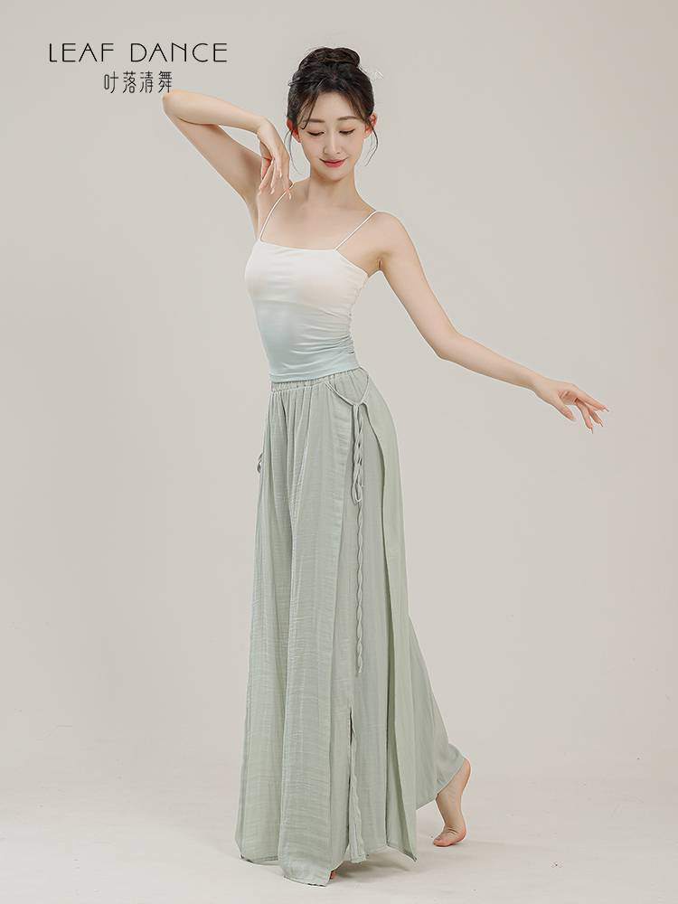 Ye Luo Qing Dance Classical Dance Chinese Modern Dance Stands Bad Wide Pants Professional Training Dance Press Pine Pants