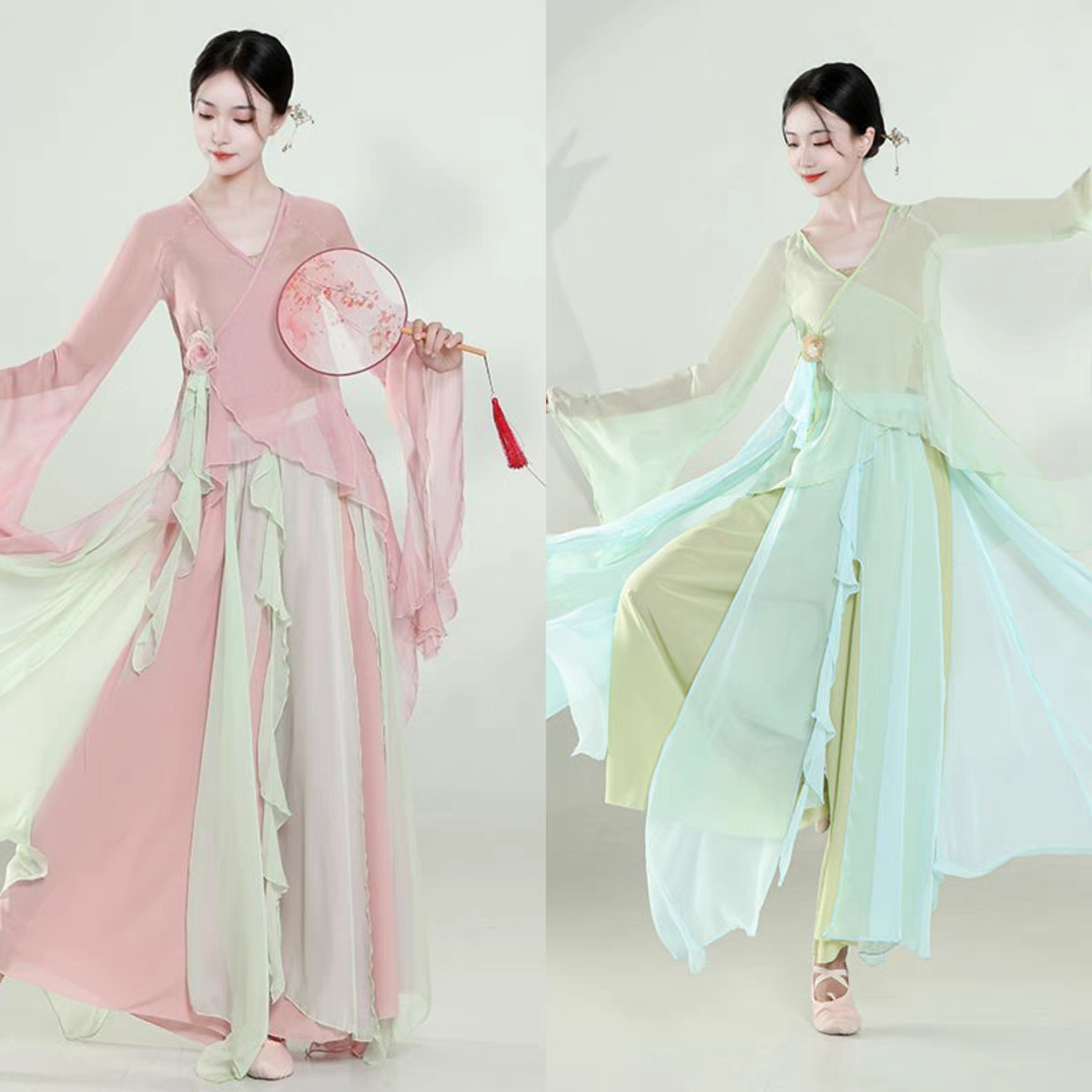 Classical dance clothing female elegant body rhyme yunyi new practice Chinese dance ancient style immortal national performance service rental