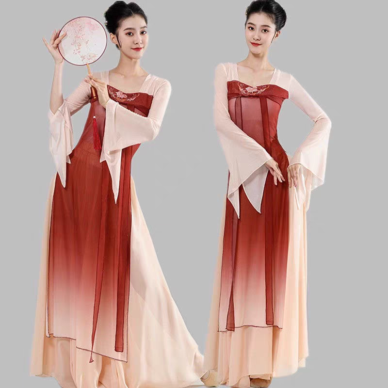 Classical dance clothing female elegant body rhyme yunyi new practice Chinese dance ancient style immortal national performance service rental
